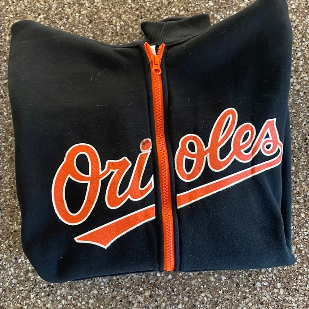 Majestic Black and Orange Orioles Jacket